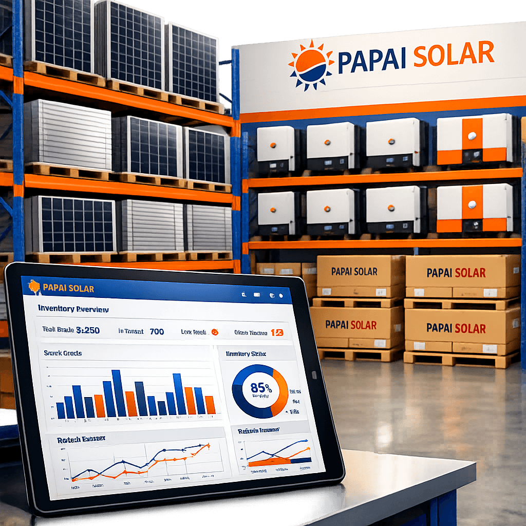Gestão de Estoque no Papai Solar ERP